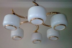 Люстра стельова TINKO 37318CG/6H WT+CG 