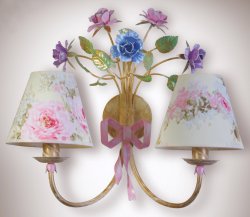 Світильник настінний (бра) з абажурами 2046