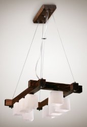 Люстра підвісна з дерева 8034