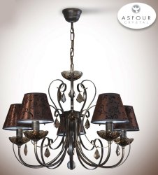 Люстра с абажурами и хрусталем 44121/2