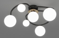 Люстра стельова SL 9400-7P BK+GD