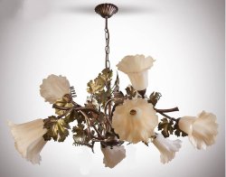 Люстра флористика с плафонами 9057/1