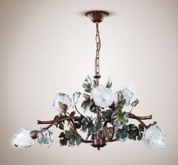 Люстра флористика с плафонами 6057/1