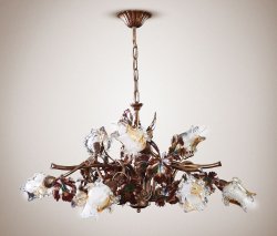 Люстра флористика с плафонами 9057/2