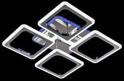 Люстра светодиодная Sirius 1023/4С CR 98W LED с пультом+диммер