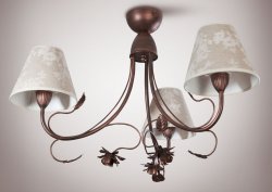 Люстра флористика с абажурами 3359/1