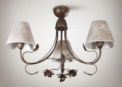 Люстра флористика с абажурами 3359/2