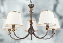 Люстра классическая с абажурами Wunderlicht Attica WL1245-5