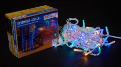 Гирлянда внешняя светодиодная Delux Icicle 75LED 2x0.7m 18 flash мул/бел IP44