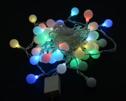 Гирлянда  внутренняя светодиодная Delux White Ball C 2.5cm 60LED 7.5m (мульт/проз) IP20 