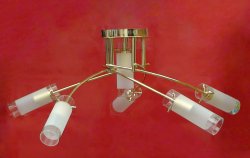 Люстра припотолочная TINKO 56111CG/5+1H WT золото