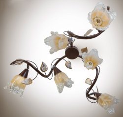 Люстра флористика припотолочная 4301