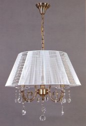 Люстра подвес с абажуром TINKO 50175BR/1P-3 WT