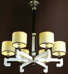 Люстра с абажурами TINKO 14550WT+BK/6P WT