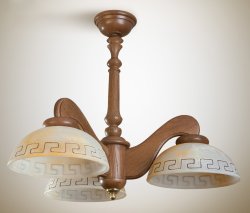 Люстра из натурального дерева 032/3
