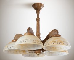 Люстра из натурального дерева 052/5