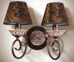 Светильник настенный(бра) с абажурами 21801