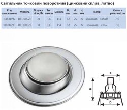 Точечный светильник DR39002R R39