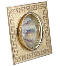 Точечный светильник Delux HDL 16104R MR16 хром матовый-золото