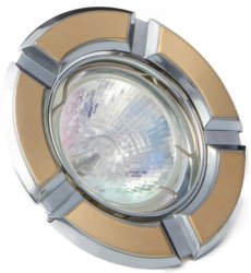 Точечный светильник Delux HDL 16106R MR16 золото матовое-хром