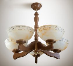 Люстра из натурального дерева N&B Light Грек 350